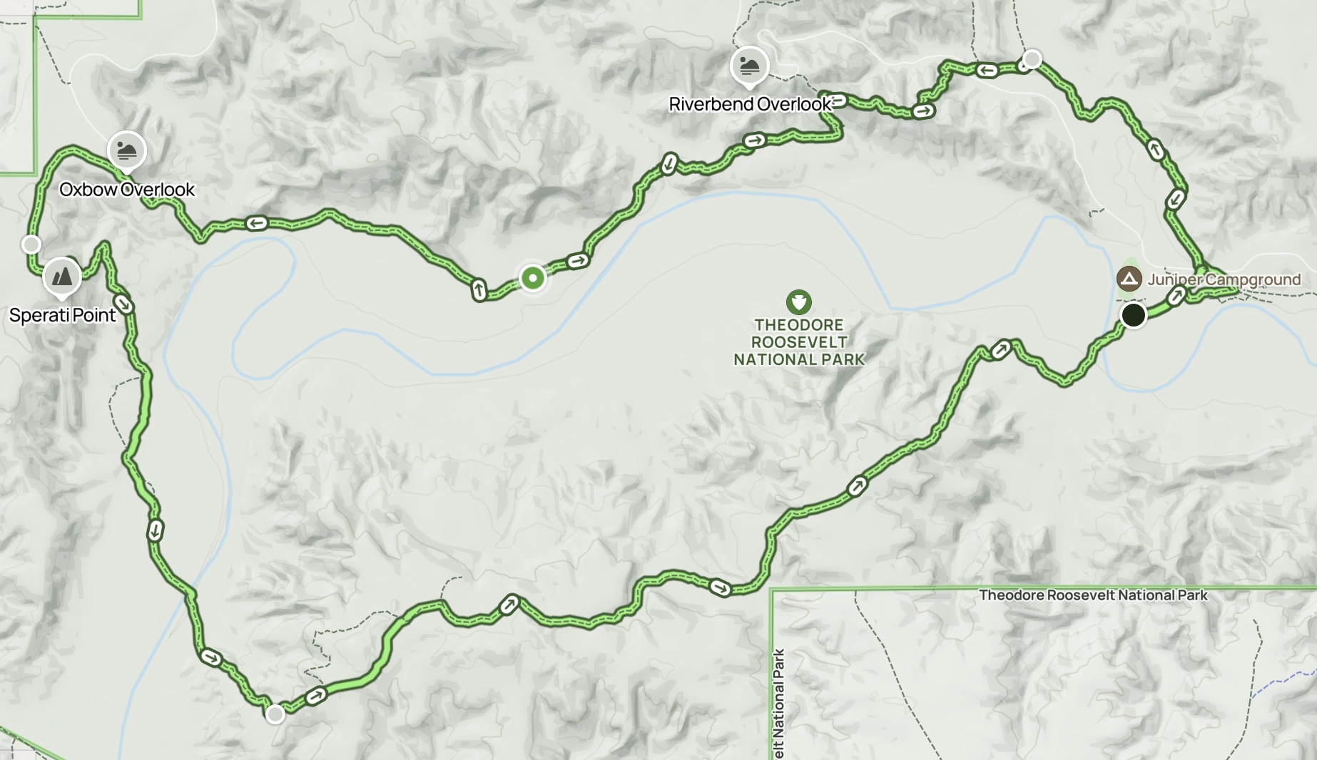 Map screenshot showing Achenbach route
